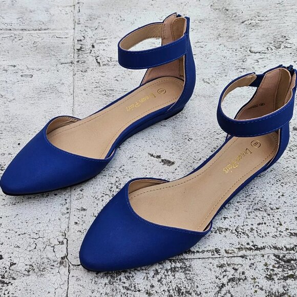 DREAM PAIRS Womens Sandal Low Wedge Ankle Strap Flats Shoes Size 8 - Picture 2 of 11